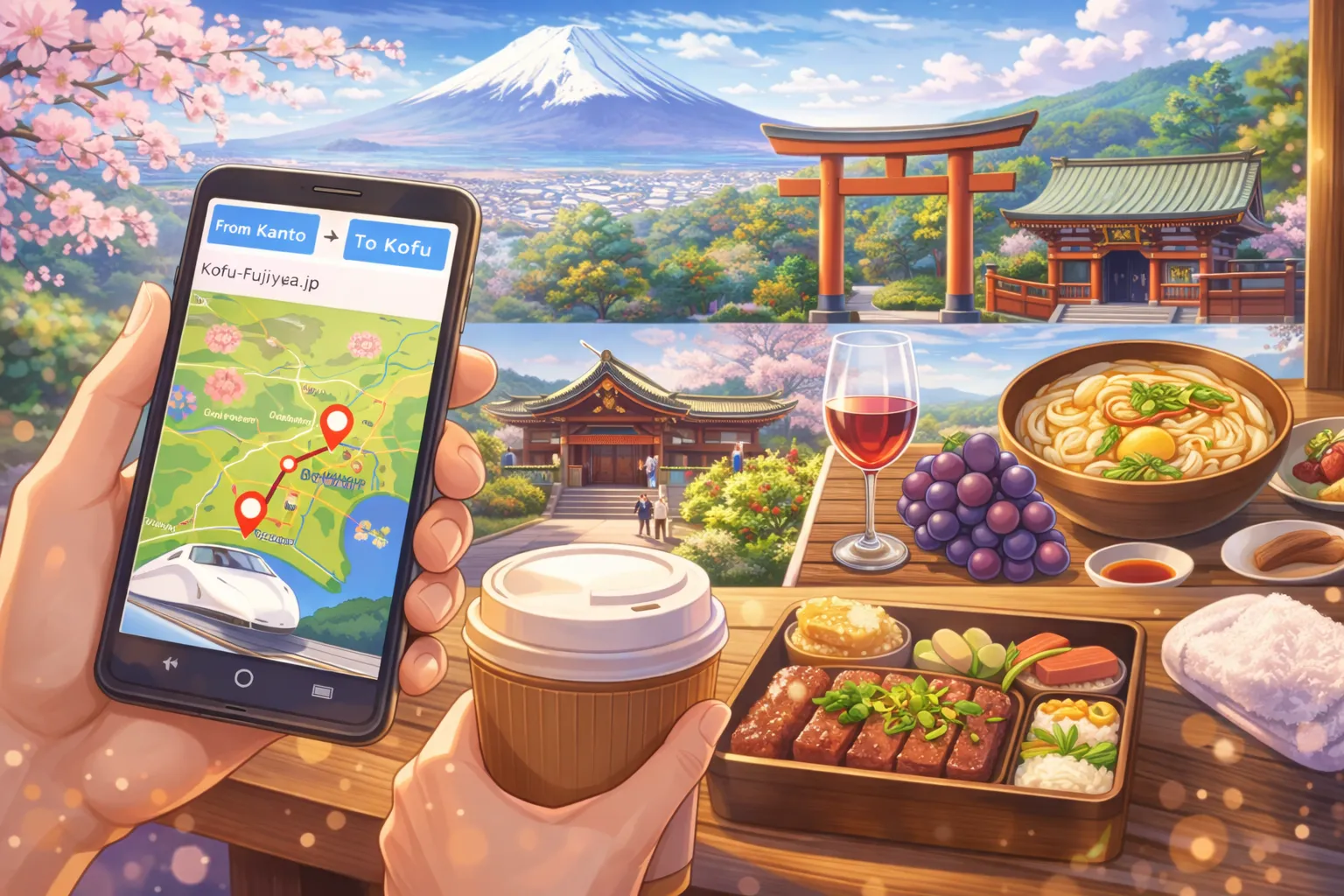 甲府日帰り旅行を満喫!移動時間の賢い過ごし方ガイド